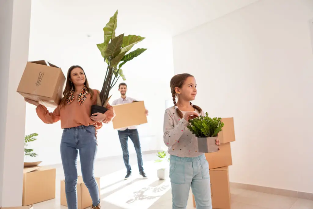Young Couple With Daughter Moving To Their New Home Buenos Aires Argentina